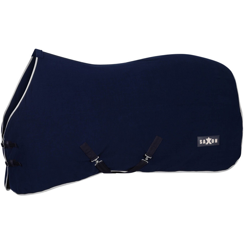 Saxon Trotzen Vlies Standard Hals Pferd Decke 1011728 - Navy / Weiß
